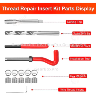 ชุดซ่อมเกลียวสปริง Thread Repair Kit 30 ชิ้น M5 M6 M8 สำหรับซ่อมเกลียวรูด น็อตเสีย ใช้กับรถยนต์ มอเตอร์ไซค์ งานช่าง