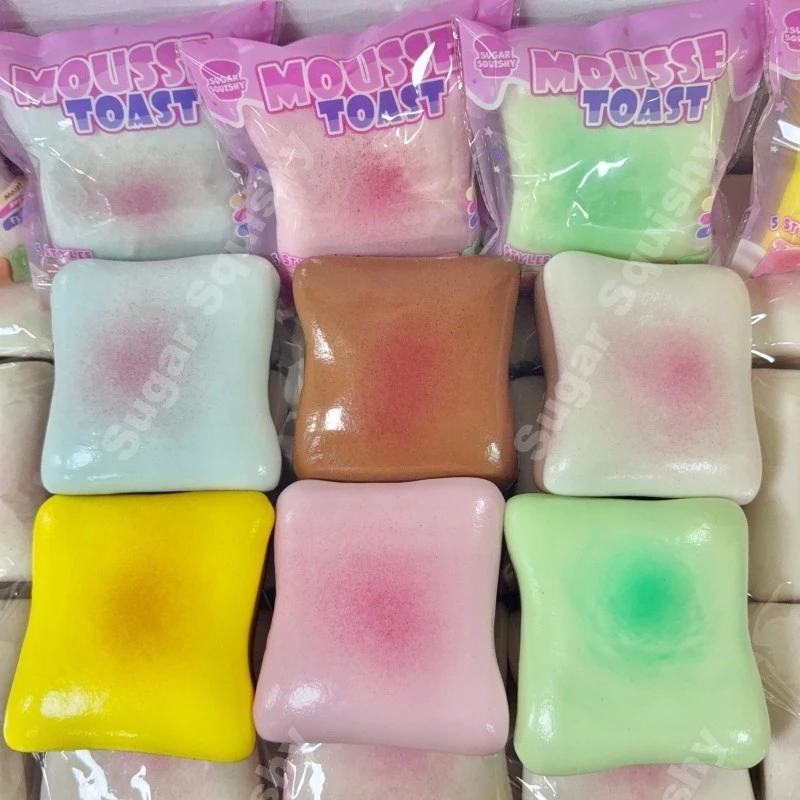 Sugar squishy มูสขนมปังหนึบ หลากสี หนึบหนุบ สโสว์ มีให้เลือก6สี