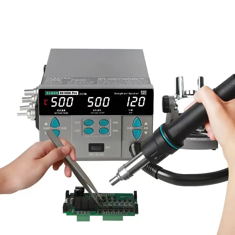 ขายร้อน SUGON 8610DX Pro 1000W Hot Air Rework Station Microcomputer จอแสดงผลดิจิตอล BGA Rework Stati