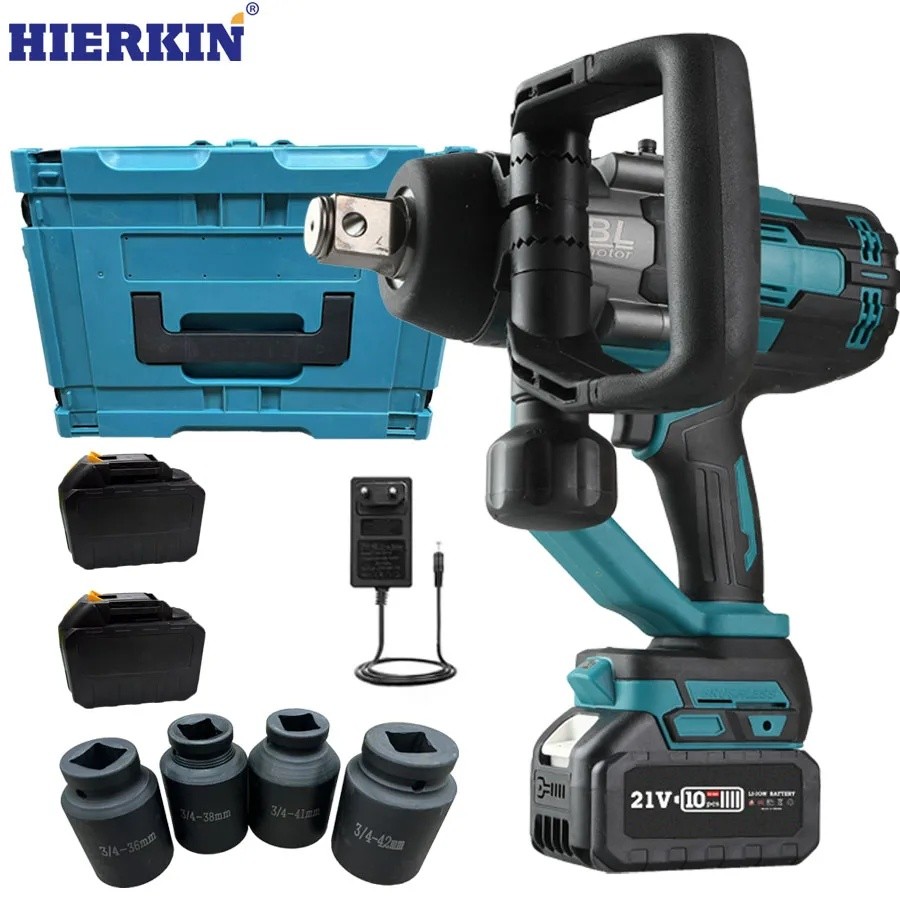 Update 3000N.m ไฟฟ้าBrushless แรงบิดสูง 3/4 Heavy Power Impact ประแจสําหรับซ่อมรถบรรทุกเครื่องมือไร้