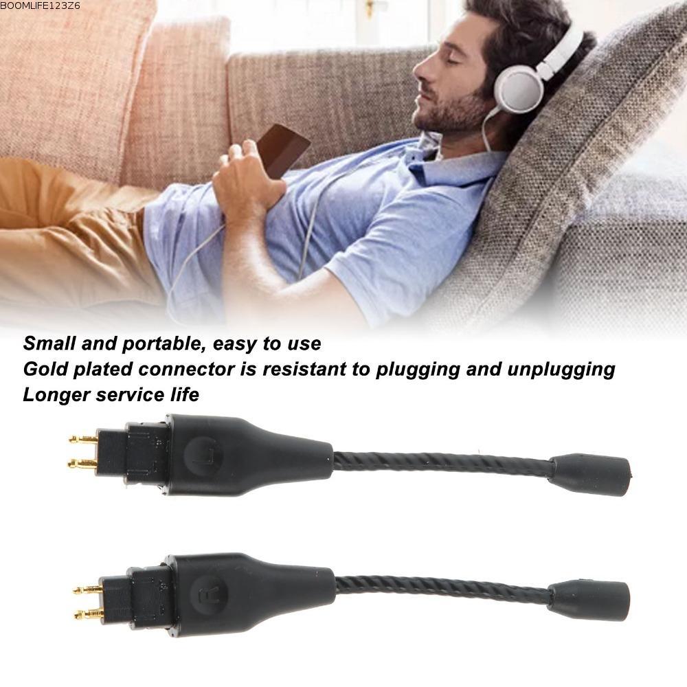 BOOMLIFE1238C 2PCS อะแดปเตอร์ MMCX, Gold Plated Interface Plug and Play Lossless สายสัญญาณเสียง, MMC
