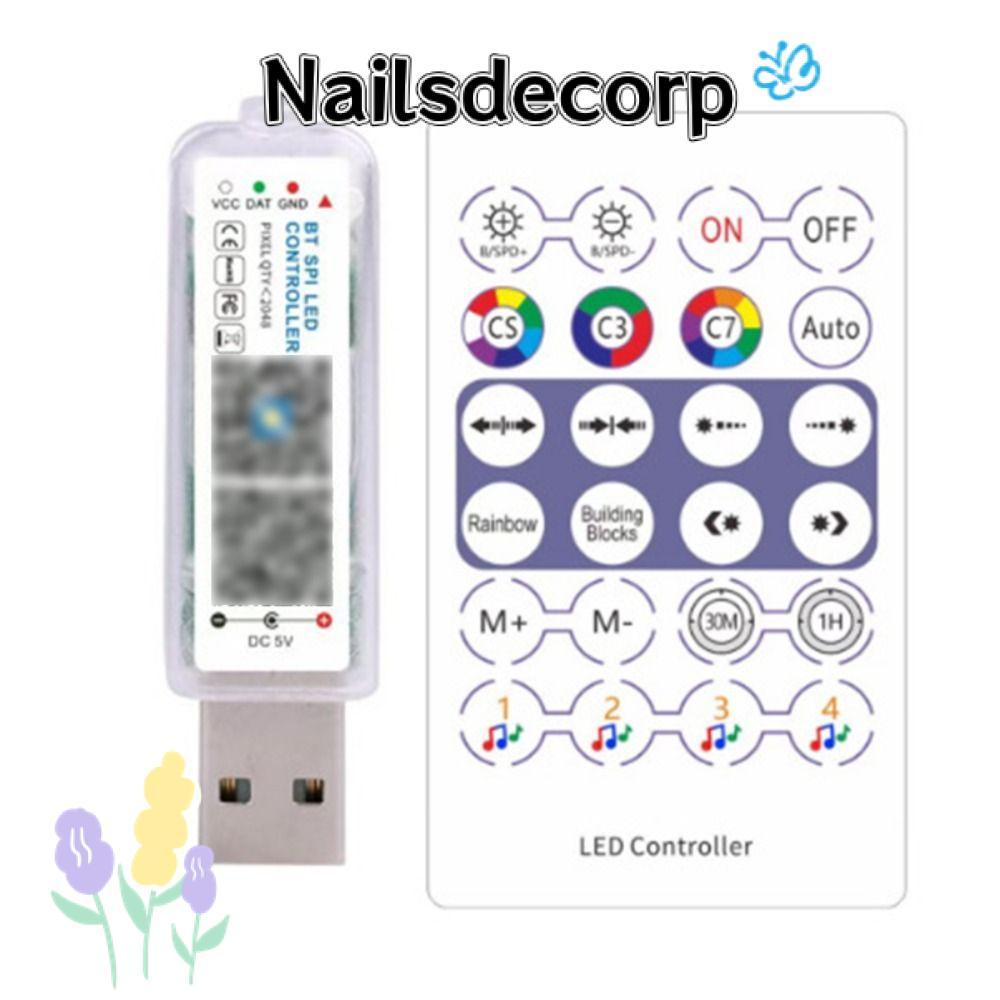 NAILS บลูทูธ APP Controller, ปรับความสว่างแอดเดรส Led Music Controller, คุณภาพสูง Mini มาพร้อม MIC p