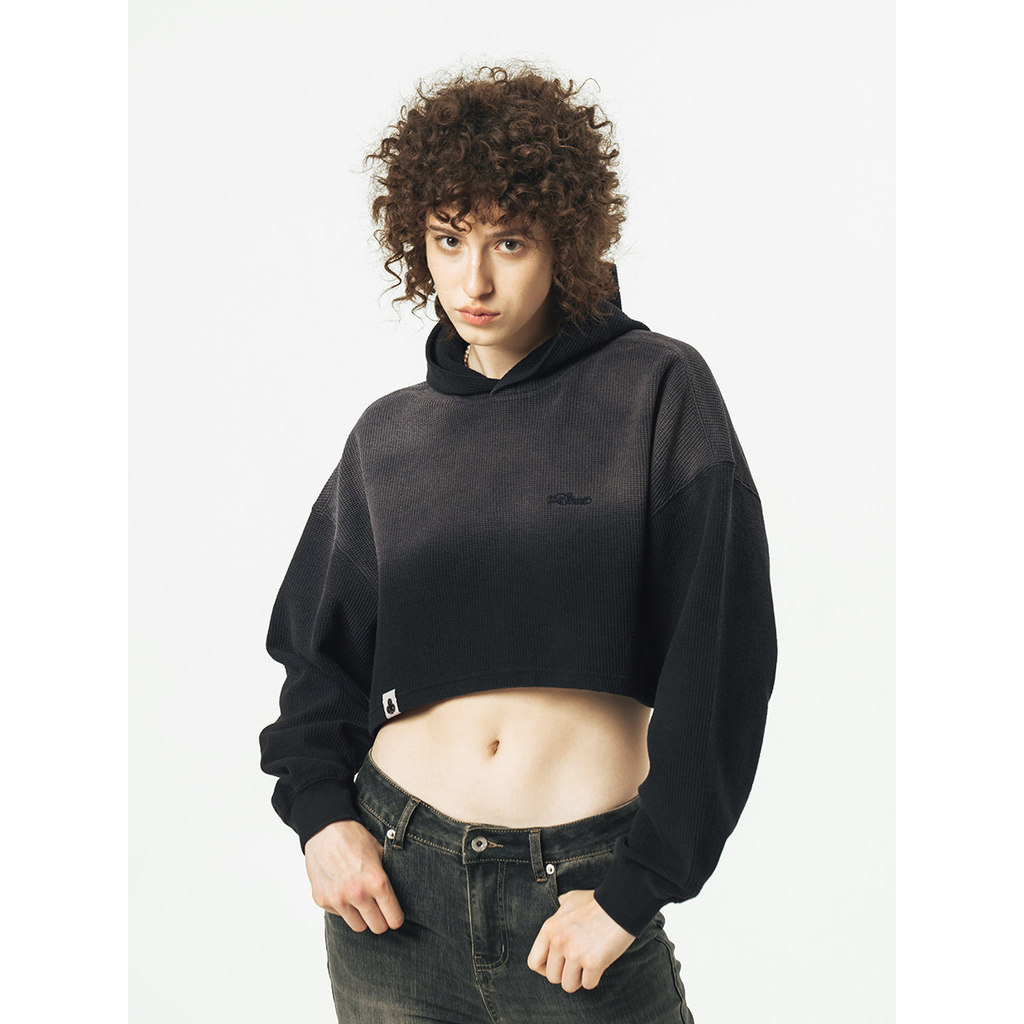 [สินค้าลดราคา] 714street Street Wear Waffle Sweatshirt Spring Autumn Couple Wear Casual Hooded Jacke