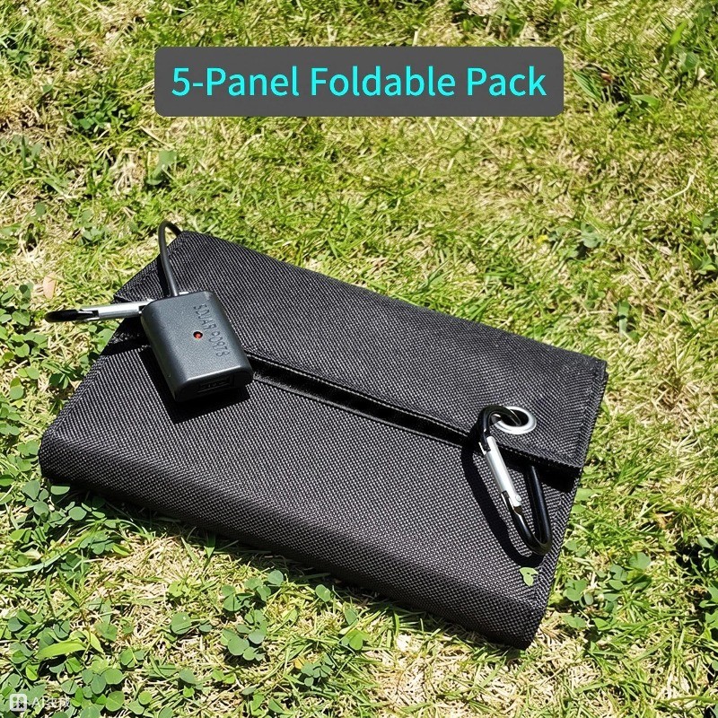 Portable 4-Panel Solar Charger – Camouflage Black Solar P...