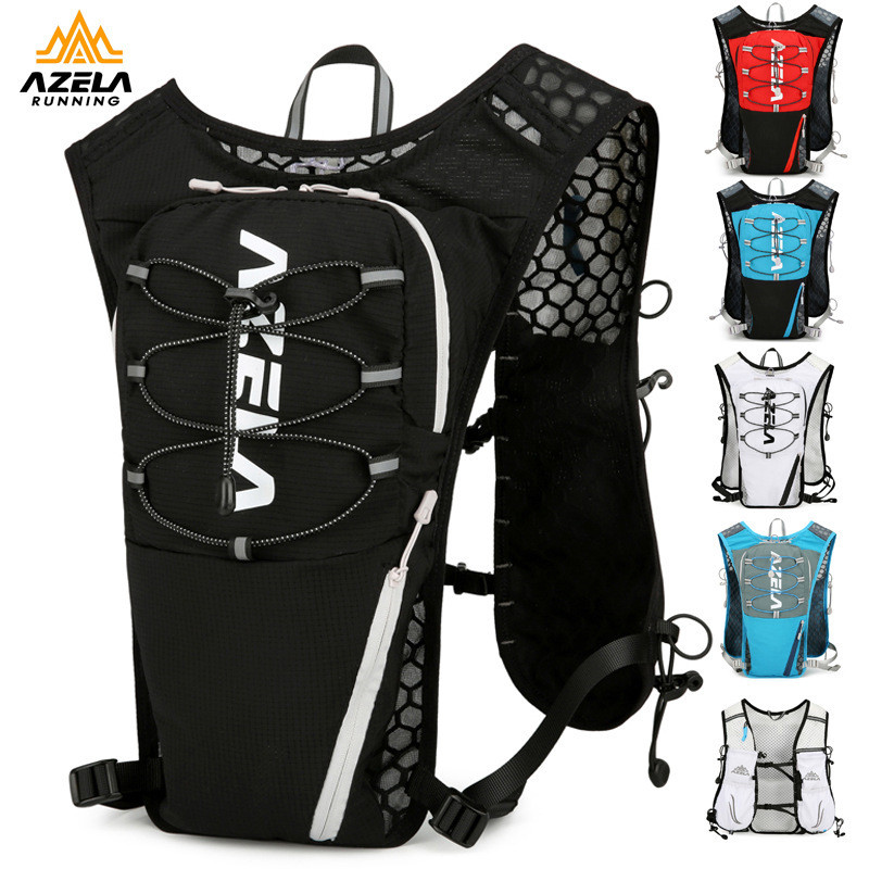 【AZELA ของแท้】กระเป๋าเป้สำหรับวิ่งเทรลกลางแจ้ง AZELA พร้อมถุงน้ำในตัว น้ำหนักเบาและมั่นคงสำหรับการเล