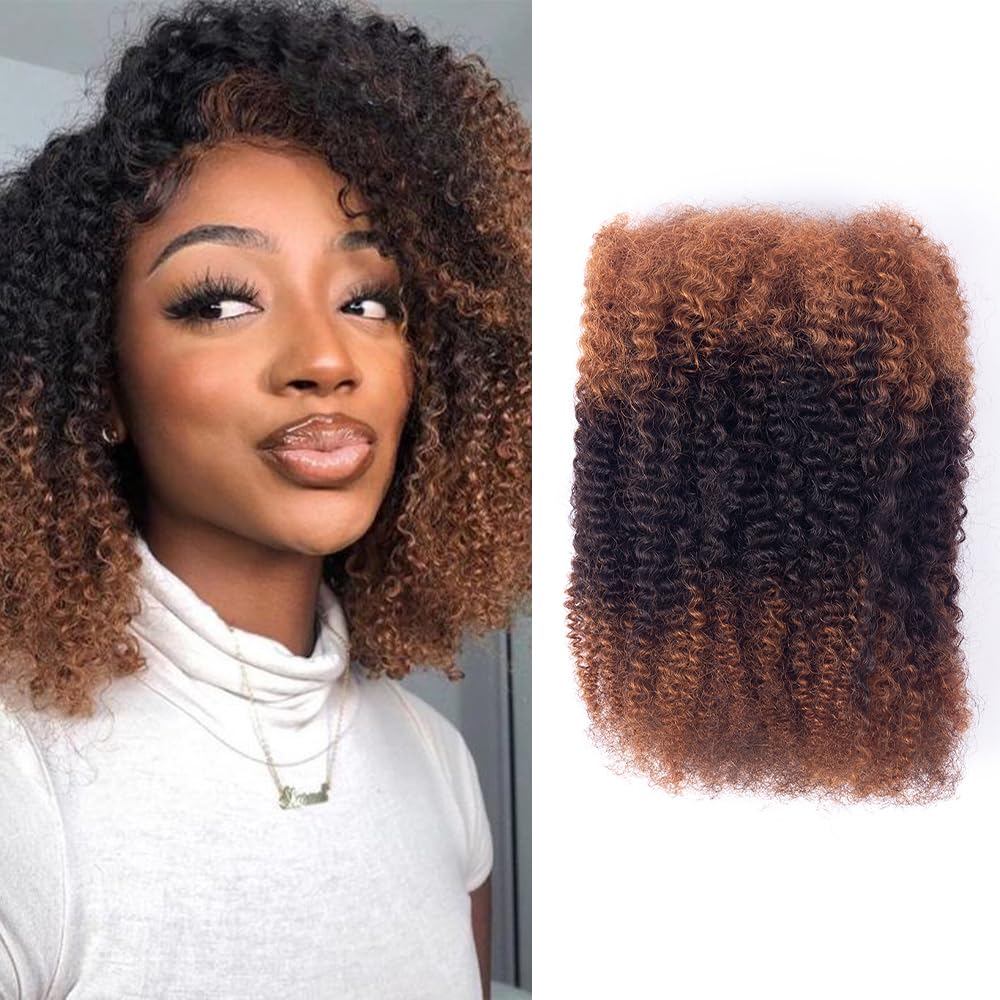 Afro Kinkys Bulk Human Hair Ombre สี #30/1b/#30 สําหรับ Twist, Mini Twist, Dreadlock และ Braiding 10