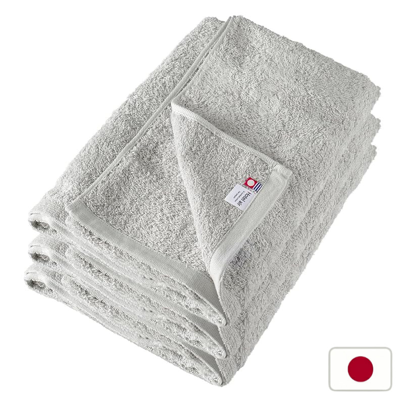 OruTa Bath Towel Imabari 3-Piece Set 100% Cotton Quick-Dry Absorbent Medium Thickness Made in Japan 