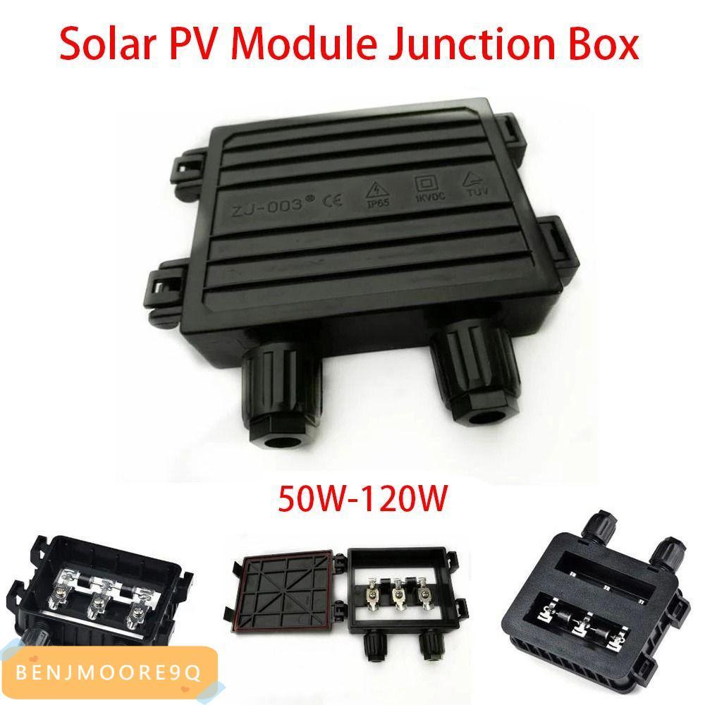 BENJMOORE9Q 1 ชิ้นกล่อง, 50 W-120 W 6A IP65 กันน้ํา PV โมดูลกล่อง, สําหรับ 6.5A แผงสีดําเครื่องมือทด