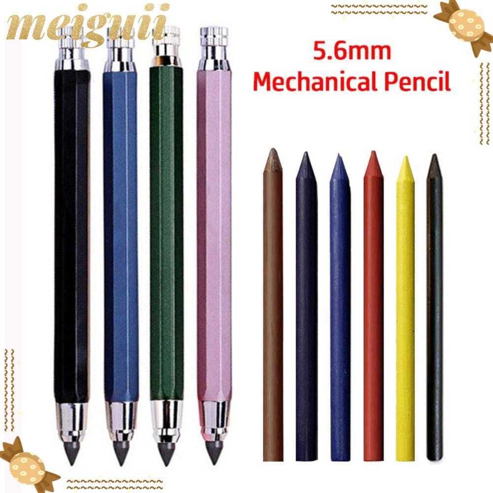 MEIGUII ดินสออัตโนมัติ, 5.6 มม.เขียนวาดเครื่องมือดินสอ, Creative 2B/4B/6B/8B ดินสอเติมโลหะ Sketch Co