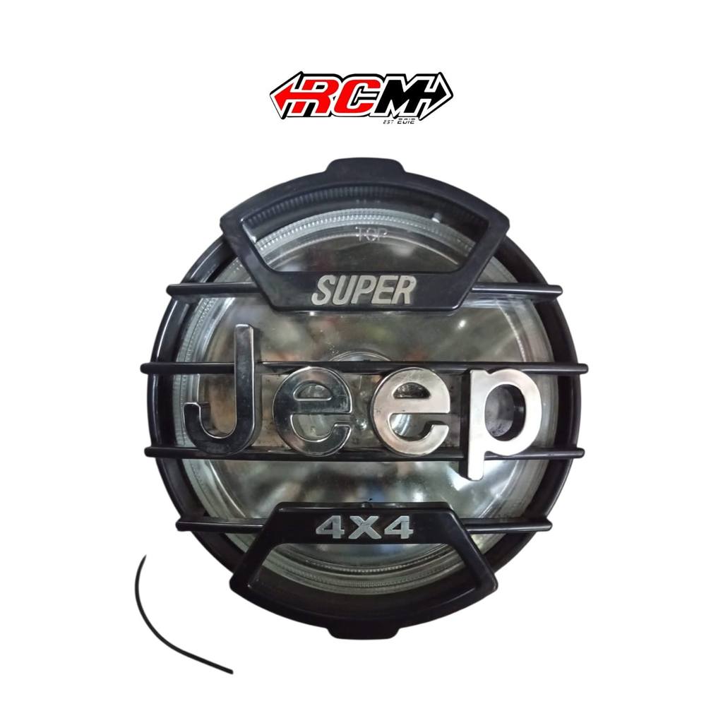 LOKAL หมอก / หมอกโคมไฟ LOWIN LW096 JEEP 4x4 - หมอกสีดําพร้อม JEEP NET 4x4 ขนาด 6 INCHES หน่วย LW096 