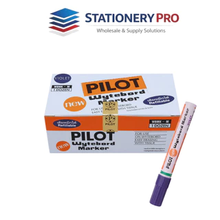 [ยกโหล] ปากกาไวท์บอร์ด Pilot หัวแหลม เติมหมึกได้ (จำนวน12 ด้าม)