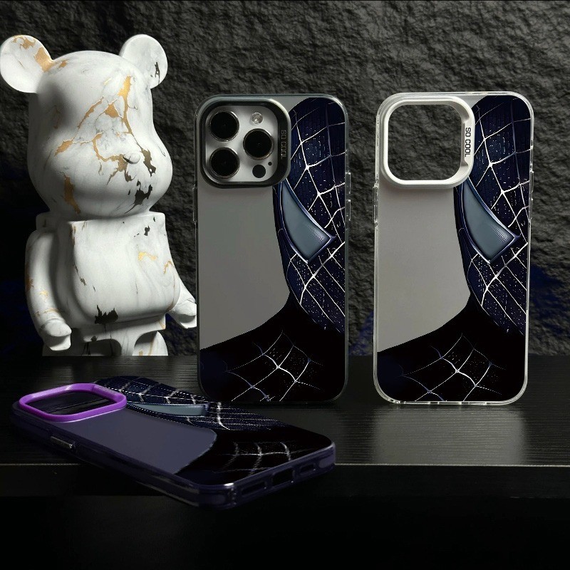 ธีมซูเปอร์ฮีโร่ตาข่ายรูปแบบกันกระแทกเคสโทรศัพท์การ์ตูนใหม่เหมาะสําหรับ Tecnosparkgo20244GInfinixhot6