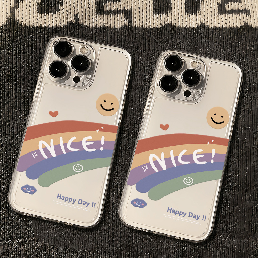 For เคส SAMSUNG A06 A05S A12 A15 A05 A53 A14 A52 A13 A51 A03 A54 A21S A23 A34 A50 A33 A04 A24 A71 กันกระแทก ลายสายรุ้ง