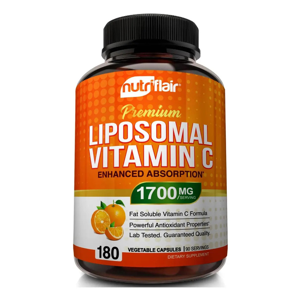วิตามินซี Liposomal Nutriflair 1700มก. 180ct Sabor Sin Sabor GUHQ