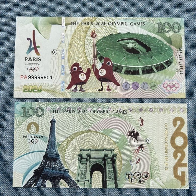 8/9-2024 France Paris Olympic Games Double Fortune Baby Torker ของขวัญหัตถกรรมที่ระลึก
ของสะสมสินค้า