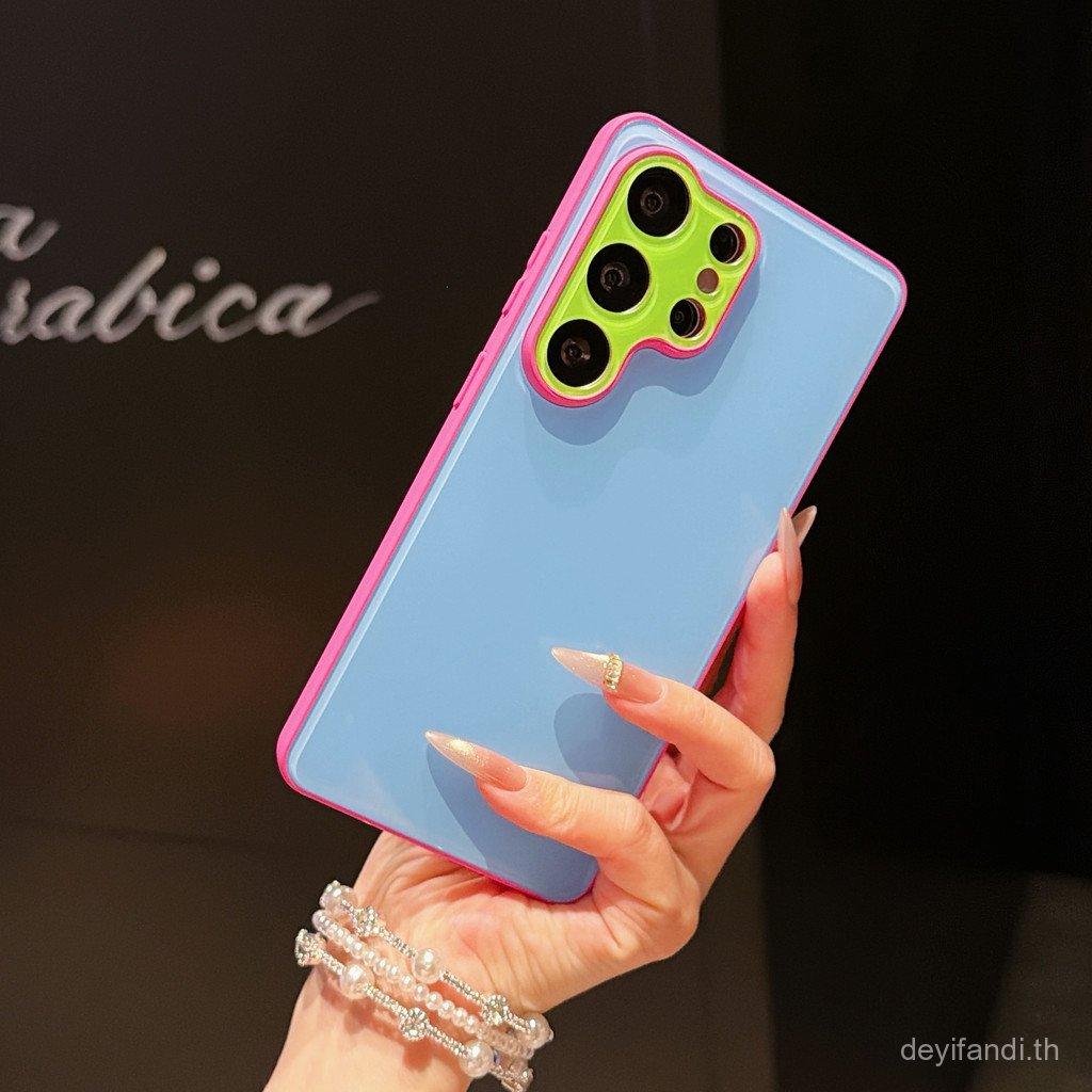 เคสโทรศัพท์สําหรับ Samsung Galaxy S26 Ultra Plus S25 Ultra S24 Dopamine Candy Color รวมทุกอย่างกันกระแทกกันชนปกแข็ง