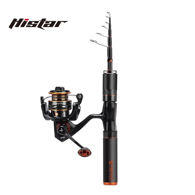 XNFU HISTAR ผีเสื้อ Telescopic Fuji ท่องเที่ยวแหวนไทเทเนียมก้านเคล็ดลับ UL แบบพกพา BFS Lure Rod