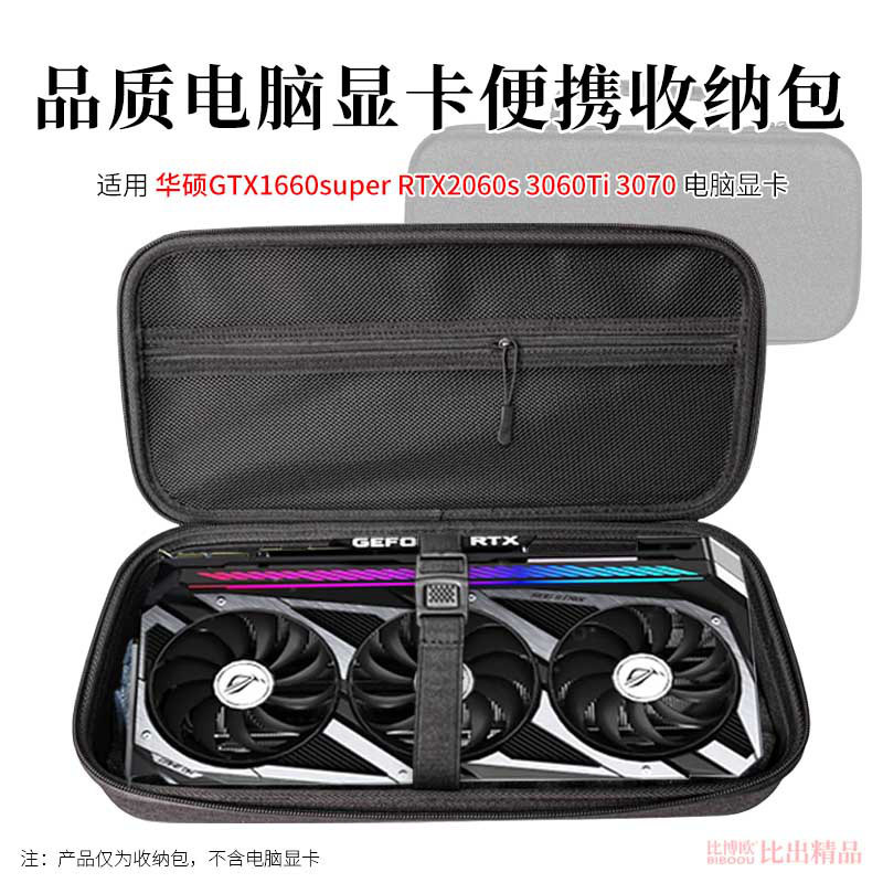 เหมาะสําหรับ Asus TUF Gaming RTX4060/4060Ti กระเป๋าเก็บการ์ดกราฟิก RTX4070Ti เปลือกแข็งป้องกันกรณี g