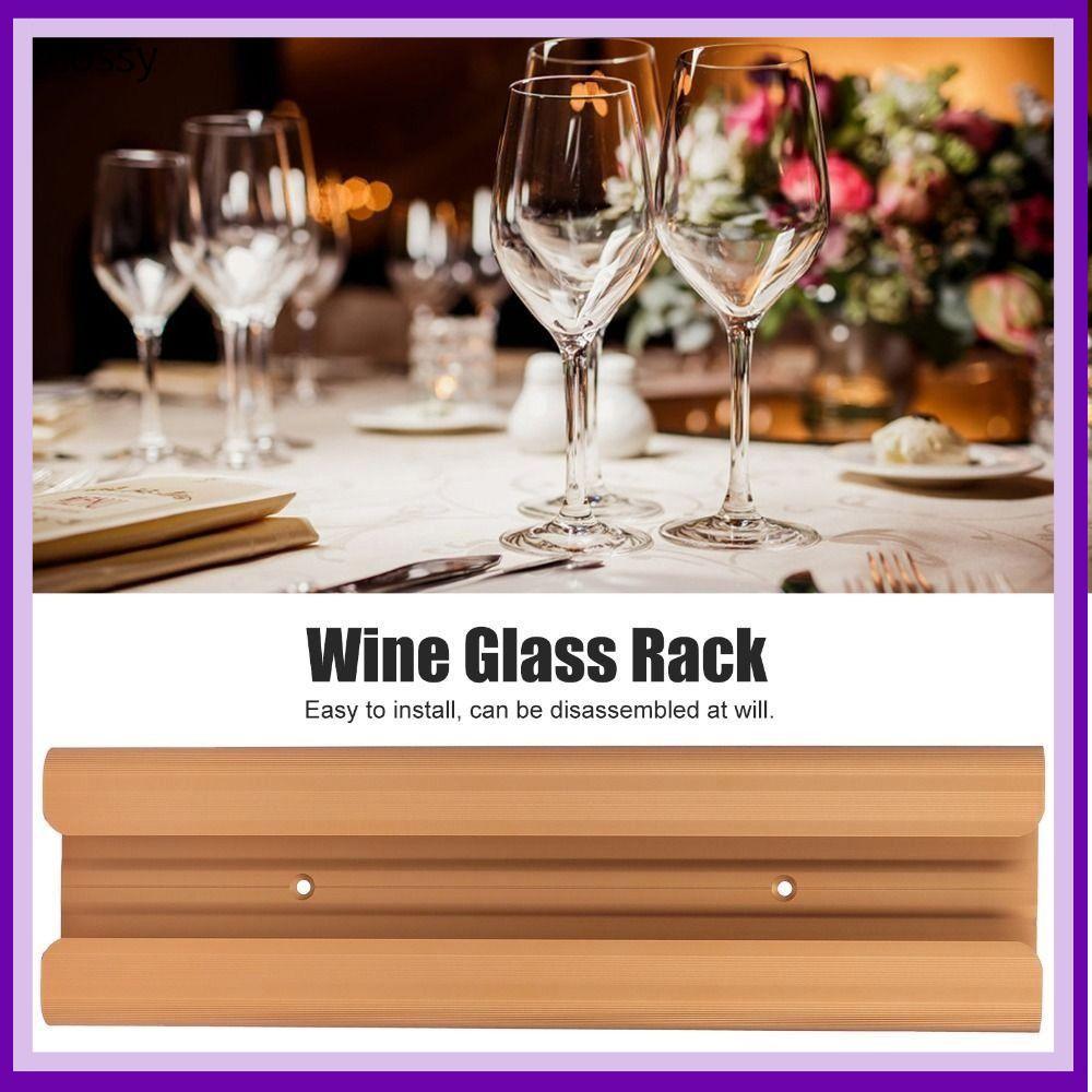 COSSY Stemware Holder, Aluminium Alloy Matt Black Drink Glass Rack, Space Saving Sturdy Drink Glass 