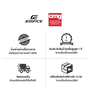 CASIO นาฬิกาข้อมือผู้ชาย EDIFICE รุ่น EFR-552D-1A3VUDF สายสเตนเลสสตีล สีดำ