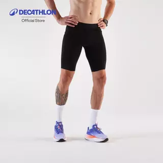 Decathlon Men'S Running Tight Shorts กางเกงขาสั้นรัดรูปใส่วิ่งสำหรับผู้ชาย รุ่น Kiprun - Black