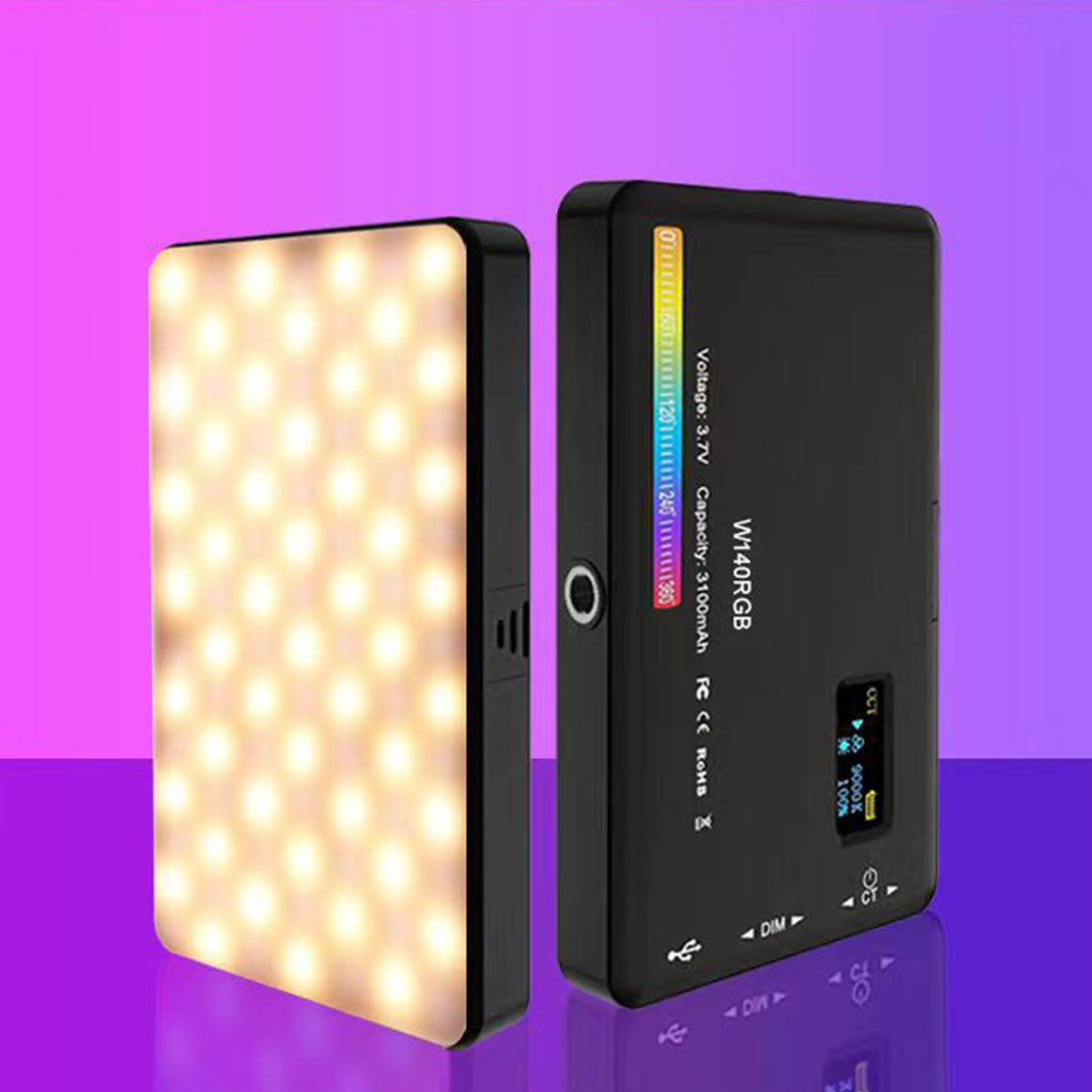 W140 Mini Spotlight สําหรับ GroPro กล้อง RGB สีสัน 3100mAh การถ่ายภาพ Light ฉากต่างๆเทคนิคพิเศษ ABS 
