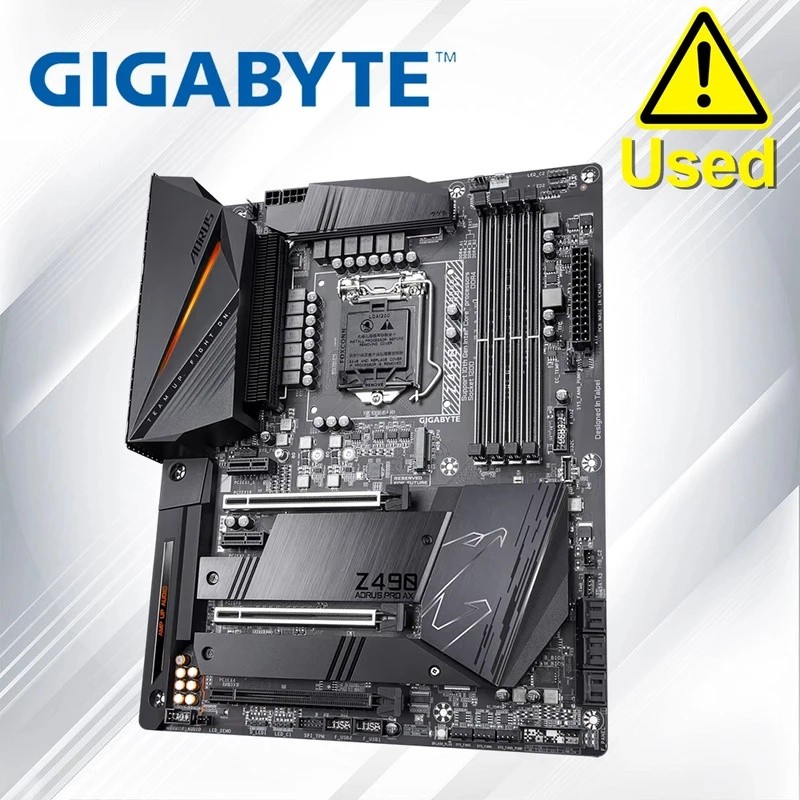 เมนบอร์ด GIGABYTE Z490 AORUS PRO AX Intel Z490 LGA 1200 DDR4 ATX M.2 เมนบอร์ด