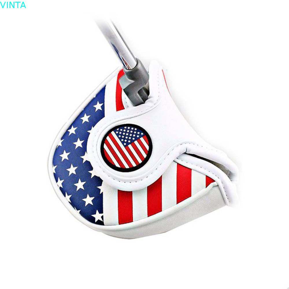 VINTA Golf Mallet Putter Cover Wedge Cover ทนทานกอล์ฟพัตเตอร์อุปกรณ์เสริมการฝึกอบรมกอล์ฟ PU หนัง Putter Headcover