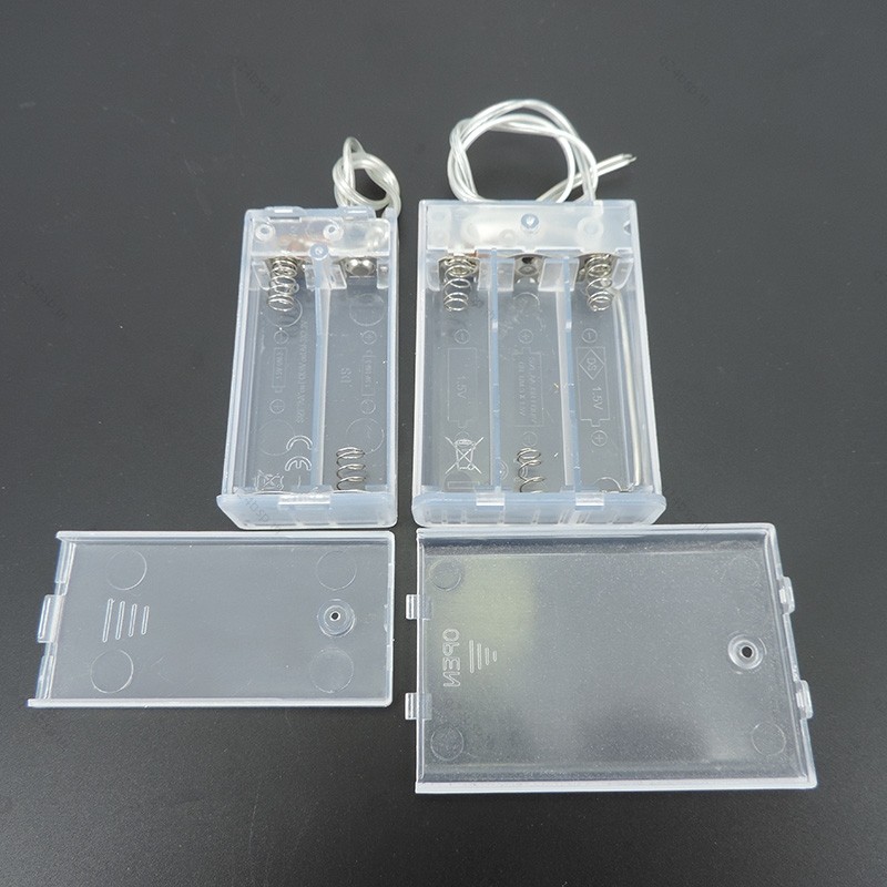 3slot AA แบตเตอรี่ผู้ถือกล่องสวิทช์ 2slot AA 4.5V แบตเตอรี่ผู้ถือกล่องตะกั่วโปร่งใสกล่อง q1 TH24B
