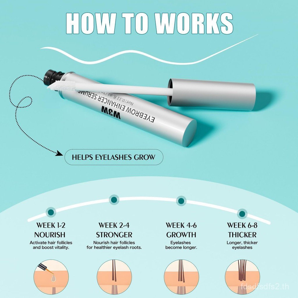 Eyebrow Serum,W3W Eyebrow Growth Serum สูตรขั้นสูงสําหรับ Boost Longer, Fuller, และคิ้วหนาขึ้น,3 ML 