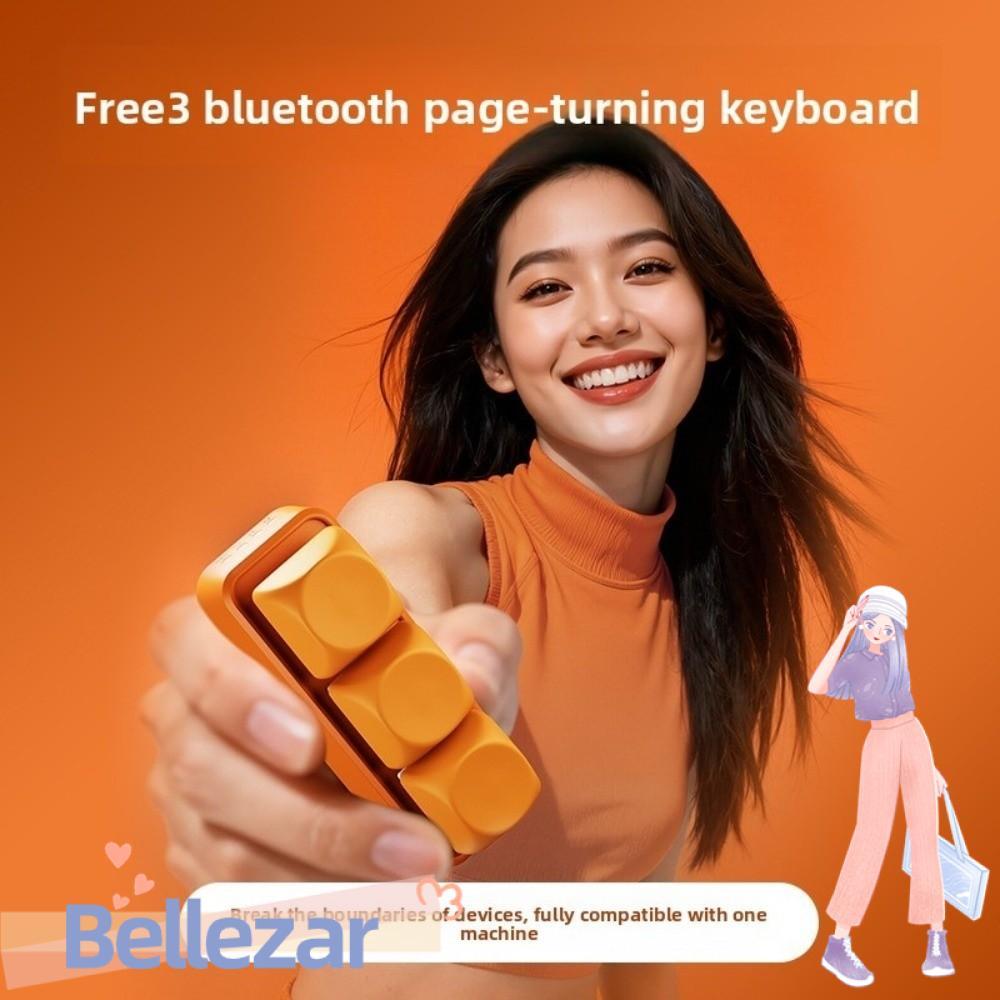BELLEZAR EBook หน้า Turner คีย์บอร์ด,แบบพกพา 3 คีย์คีย์บอร์ดหน้า Turner, Universal Multi-functional 
