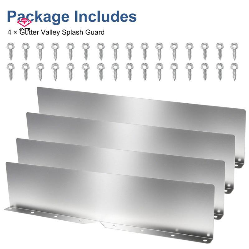 [HWETR] 4 ชิ้น Rainwater Valley Gutter Splash Guard Rain Drip Gutter Guard, Rain Drip Gutter Guard ส