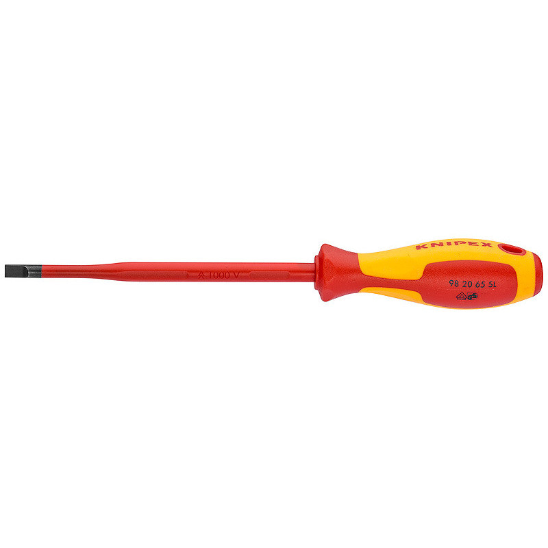 เยอรมนี KNIPEX 98 20 65 SL ไขควงหัวแบนหุ้มฉนวน