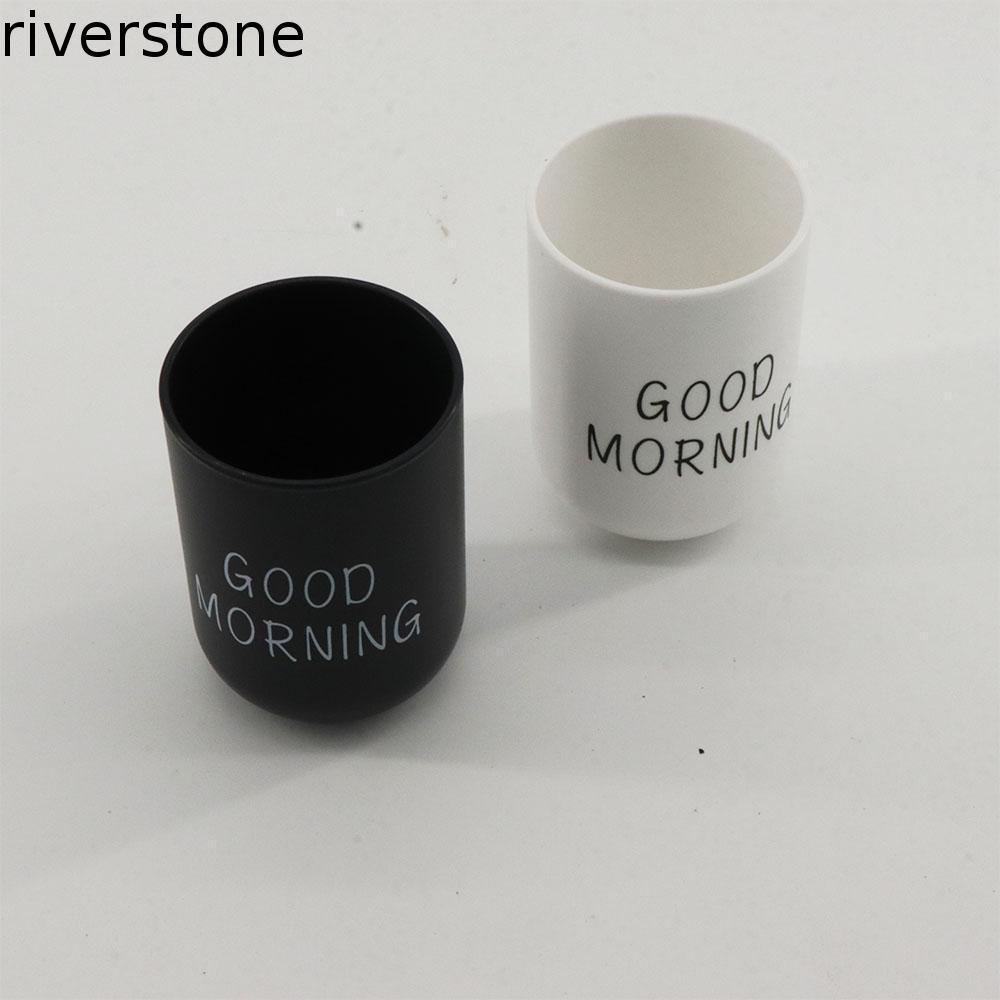 RIVERSTONE ล้างถ้วย Travel ถ้วยชาพลาสติกสําหรับเครื่องดื่มดื่มผู้ถือแปรงสีฟันสไตล์นอร์ดิกถ้วยนํากลับ