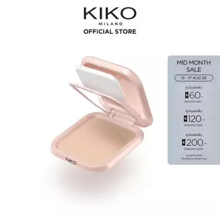 KIKO MILANO Skin Lover Refining Face Powder Foundation รองพื้นชนิดแป้งอัดแข็ง ที่ให้ความชุ่มชื้นและช่วยให้ผิวเรียบเนียน