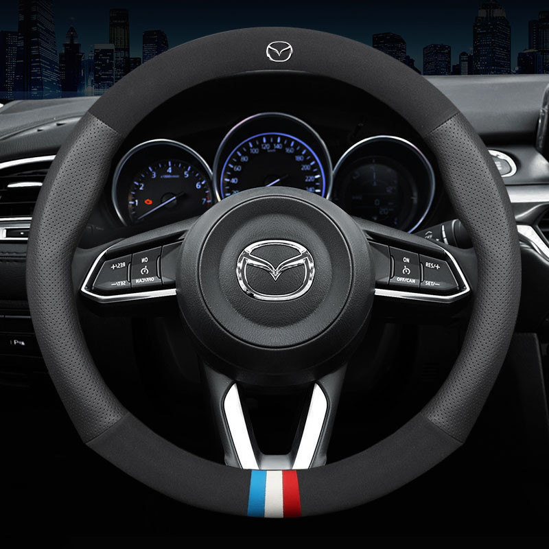 พวงมาลัยรถหนังสําหรับ Mazda ความเร็ว CX-30 CX-8 Mazda3 CX-3 CX-9 Mazda6 CX-5 Mazda2 อัตโนมัติ Breath