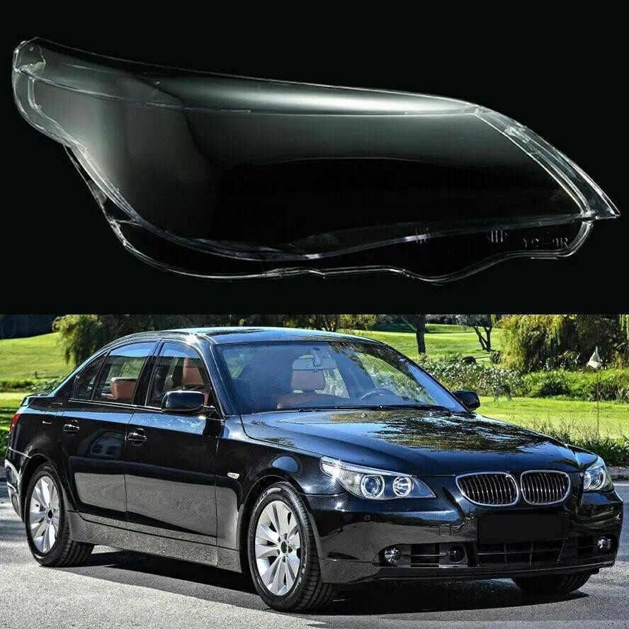 #332C ฝาครอบเลนส์ไฟหน้าซ้ายรถยนต์ ไฟหน้าไฟหน้าสําหรับ BMW 5 Series E60/E61 03 -10 (โปร่งใส)