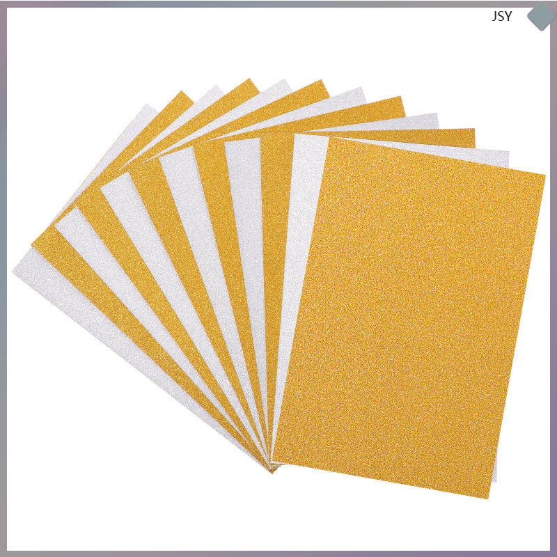 Glittery Craft Paper Color for Crafts Shimmer Card Gold Double-sided Cardstock junshaoyip