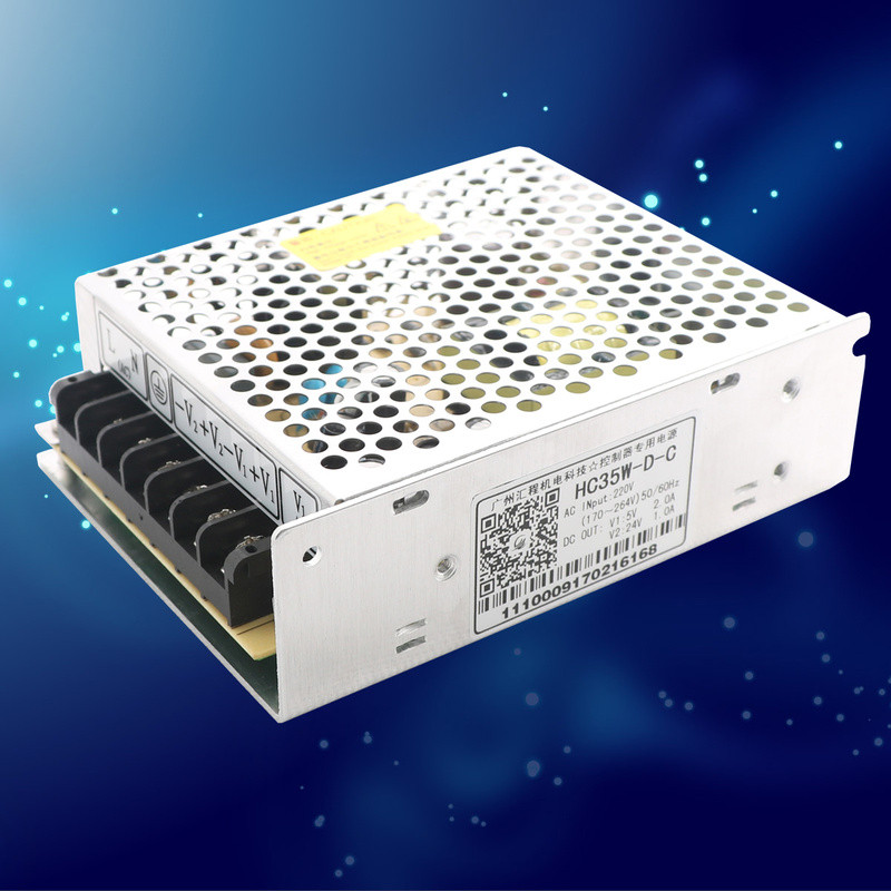 แหล่งจ่ายไฟสวิตชิ่ง HC35W-D-C 5V2A, 24V1A คอนโทรลเลอร์แบบแยกสองช่องสัญญาณสำหรับ HC130/220/350/56M