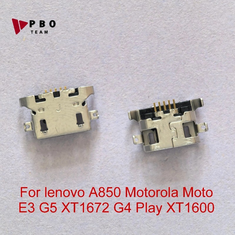 100/200pcs Micro USB 5pin heavy แผ่น 1.27 มม.พอร์ตชาร์จสําหรับ lenovo A850 Motorola Moto E3 G5 XT167