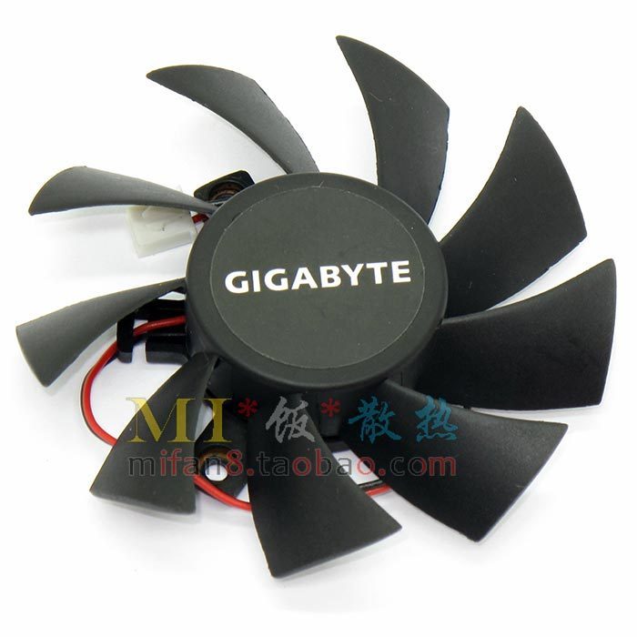 [หม้อน้ําขายร้อน] Gigabyte N240 N250 GTS240 250 GTS450 พัดลมการ์ดกราฟิกเส้นผ่านศูนย์กลาง 7.5 ซม. ตํา
