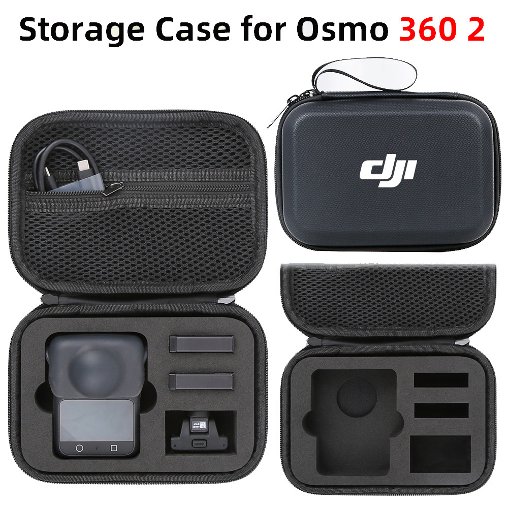 สําหรับ DJI OSMO 360 2 กระเป๋าเก็บของชุดมาตรฐานรุ่นที่ 2, มือในมือสําหรับอุปกรณ์เสริมกล่องป้องกันเปลือกแข็ง