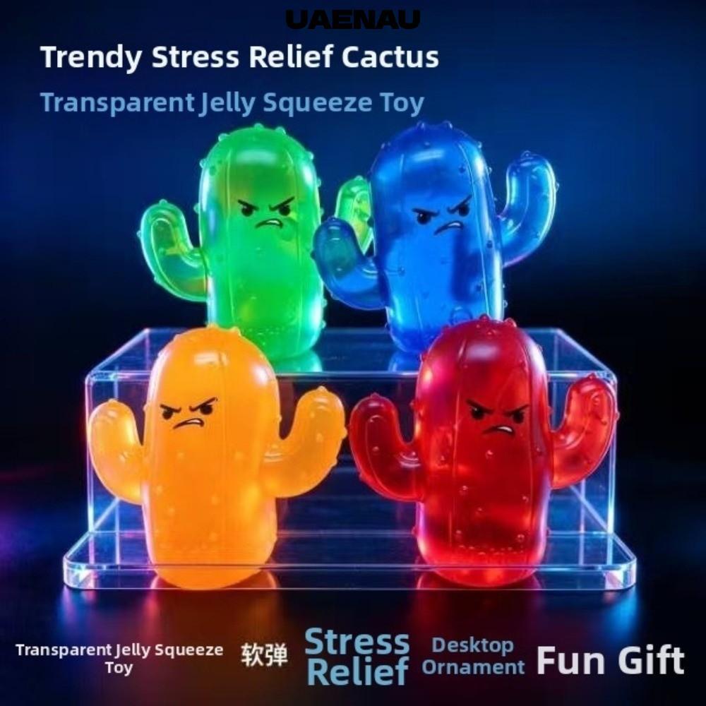UAENAU Sensory Fidget Toy, Mini Angry Cactus Squeeze Toys, Soft Slow Rebound Decompression Toy