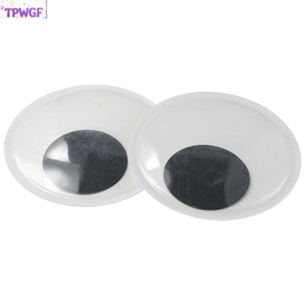 TPWGF 6PCS สีดําสีขาว Googly Eyes, 5.9 นิ้วสีดํา Giant Googly Eyes, Googly Wiggle Eyes สีขาว Self กา