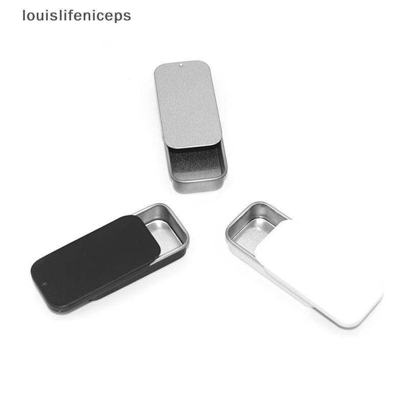 Lith Metal สี่เหลี่ยมผืนผ้ากล่องดีบุกขนาดเล็กเปล่า Tinplate Push Candy Pill Cases กล่องเก็บของ Glory
