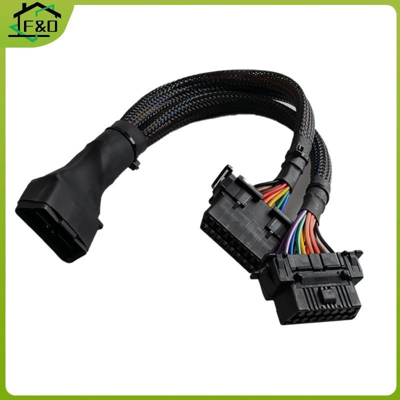 ฉ&โอ OBD2 สายต่อข้อศอกชายเป็นคู่หญิงที่มี 16เข็มหมุด ที่มีจําหน่ายเพื่อเชื่อมต่ออะแดปเตอร์ ส่วนต่อขยาย แปลง 1 ใน 2