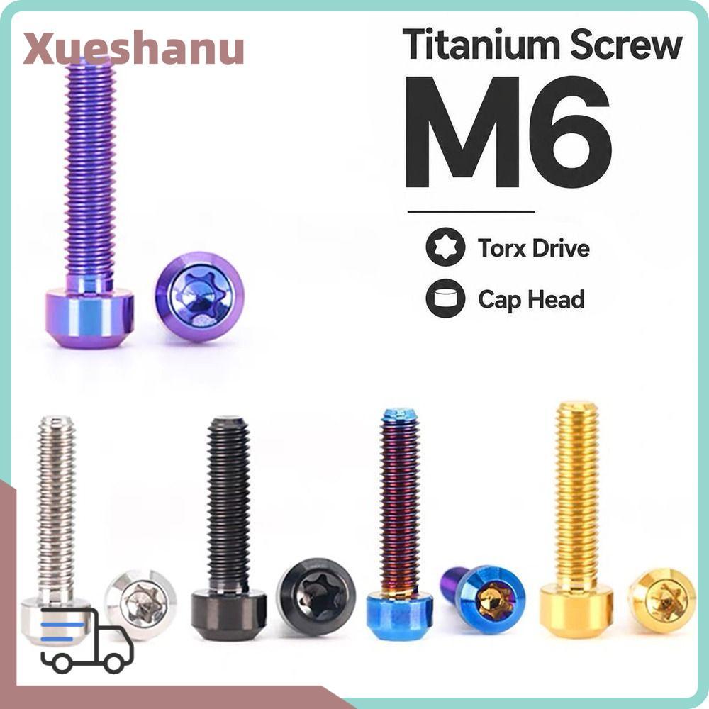 XUESEEE Torx Bolt, M6 Titanium Titanium Screw, ไดรฟ์ Torx ทนทาน Six-Lobe Head Fastener Screw การปรับ