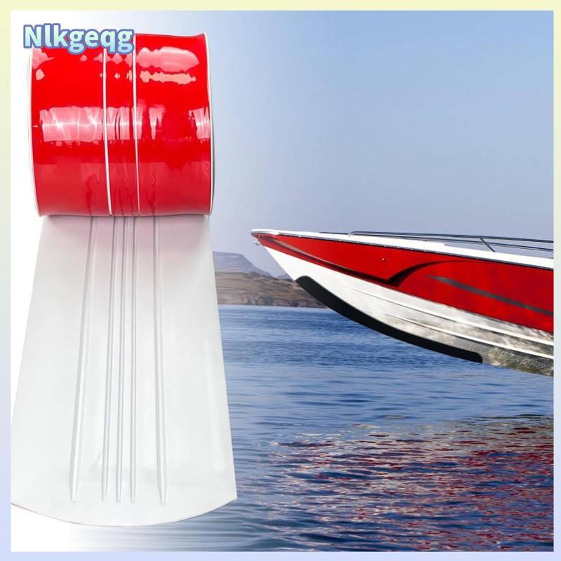 [nlkgeqg] EPDM Rubber Boat Keel Protector ยืดหยุ่น Glossy Red Hull Guarding White