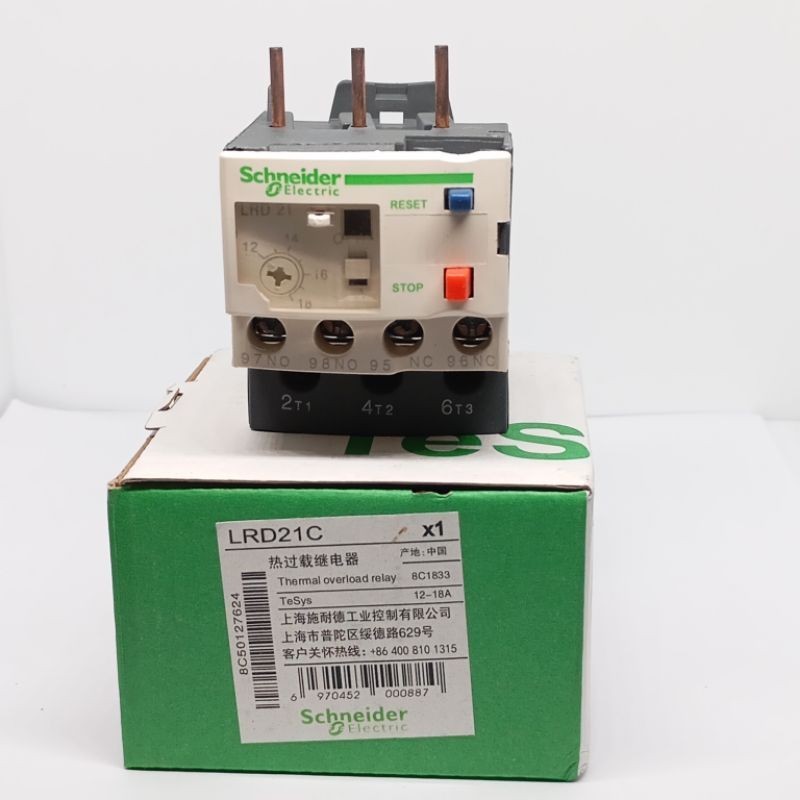 ของแท้ Schneider LRD21C Thermal Overload Relay Rated Current 12-18A TeSys Deca, thermal overload rel