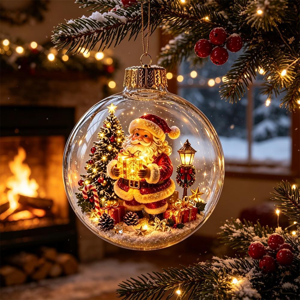 Light Up Christmas Story ฉากเครื่องประดับ Ball – Warm Glow Led Sphere Decor, 8 ซม. Shatterproof Y6a4